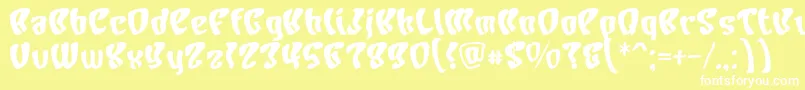 CharacterBold Font – White Fonts on Yellow Background