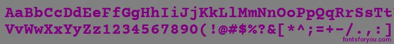 CourierPrimeBold Font – Purple Fonts on Gray Background