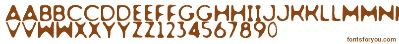 Dogfighter-fontti – ruskeat fontit valkoisella taustalla
