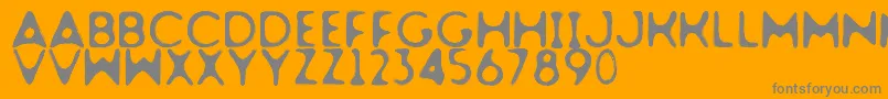 Dogfighter Font – Gray Fonts on Orange Background