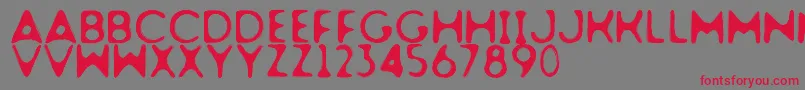 Dogfighter Font – Red Fonts on Gray Background