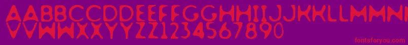 Шрифт Dogfighter – красные шрифты на фиолетовом фоне