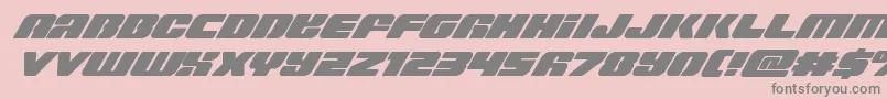 Capricusital Font – Gray Fonts on Pink Background