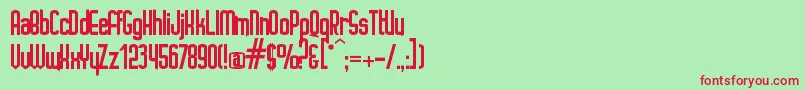 IgnotoRegular Font – Red Fonts on Green Background