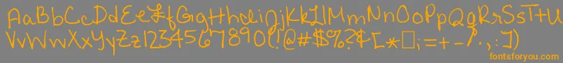 SparklyLights Font – Orange Fonts on Gray Background