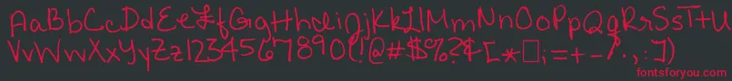SparklyLights Font – Red Fonts on Black Background