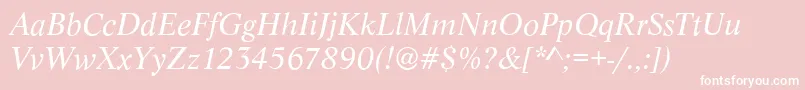 LyonItalic Font – White Fonts on Pink Background