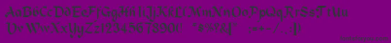 Zepplin Font – Black Fonts on Purple Background