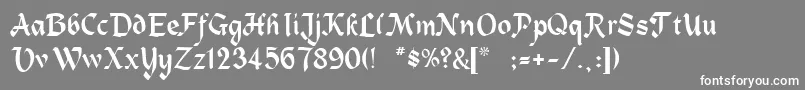Zepplin Font – White Fonts on Gray Background