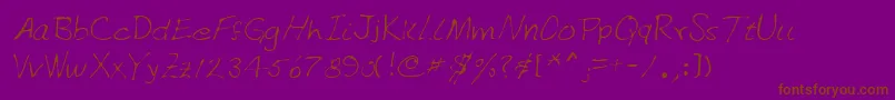 Lehn151 Font – Brown Fonts on Purple Background