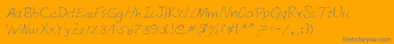 Lehn151-Schriftart – Graue Schriften auf orangefarbenem Hintergrund