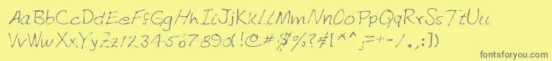 Lehn151 Font – Gray Fonts on Yellow Background