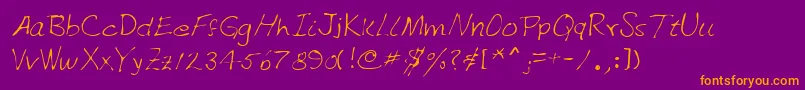 Lehn151 Font – Orange Fonts on Purple Background