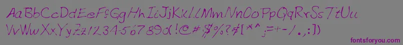 Lehn151 Font – Purple Fonts on Gray Background