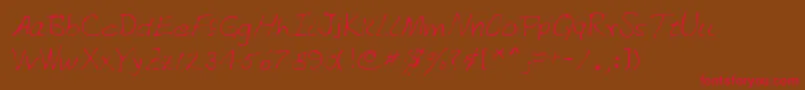 Lehn151 Font – Red Fonts on Brown Background