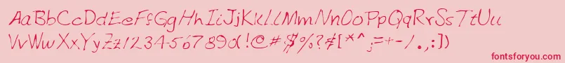 Lehn151 Font – Red Fonts on Pink Background