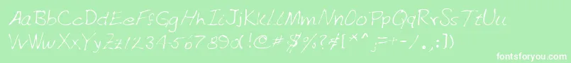 Lehn151 Font – White Fonts on Green Background