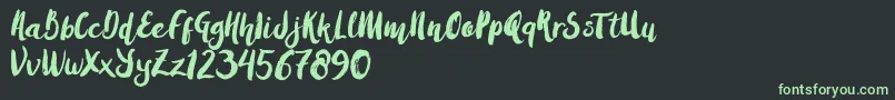 AmulhedBrushDemo Font – Green Fonts on Black Background