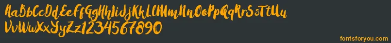 AmulhedBrushDemo Font – Orange Fonts on Black Background