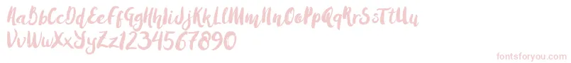 AmulhedBrushDemo-Schriftart – Rosa Schriften auf weißem Hintergrund