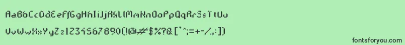 フォントGalacticasBold – 緑の背景に黒い文字