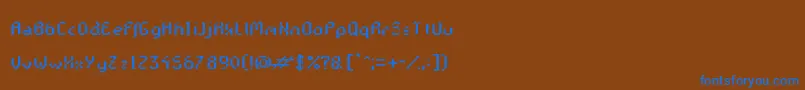 フォントGalacticasBold – 茶色の背景に青い文字