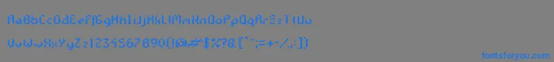 フォントGalacticasBold – 灰色の背景に青い文字