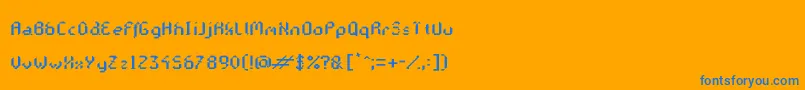 フォントGalacticasBold – オレンジの背景に青い文字