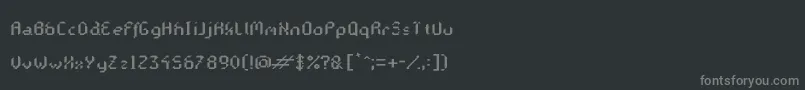 フォントGalacticasBold – 黒い背景に灰色の文字