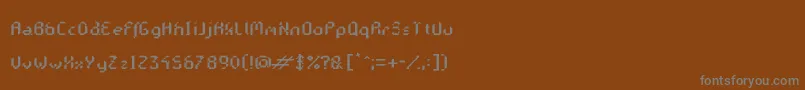 フォントGalacticasBold – 茶色の背景に灰色の文字