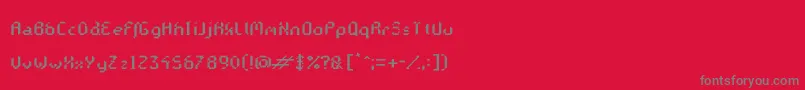 フォントGalacticasBold – 赤い背景に灰色の文字