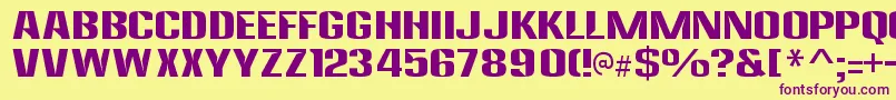 AnklepantsRegular Font – Purple Fonts on Yellow Background