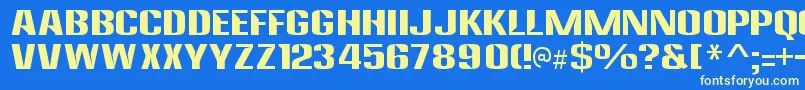 AnklepantsRegular Font – Yellow Fonts on Blue Background