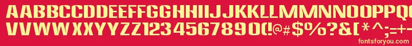 AnklepantsRegular Font – Yellow Fonts on Red Background