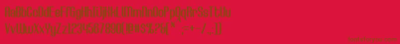 CallieMae-fontti – ruskeat fontit punaisella taustalla