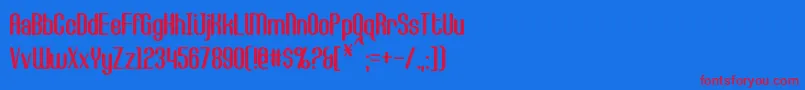 Шрифт CallieMae – красные шрифты на синем фоне