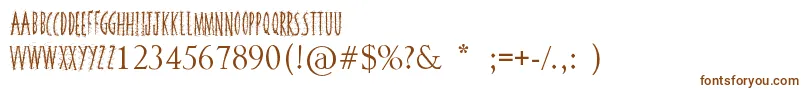 SquiggleyBrown Font – Brown Fonts on White Background
