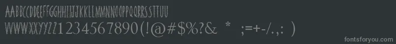 SquiggleyBrown Font – Gray Fonts on Black Background