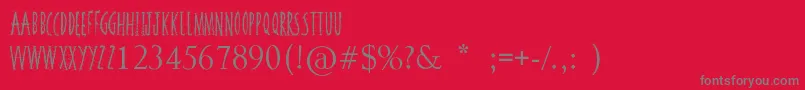 SquiggleyBrown Font – Gray Fonts on Red Background