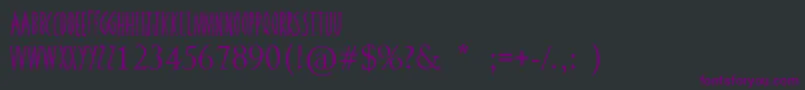 Saiba mais sobre a fonte SquiggleyBrown Fonte SquiggleyBrown – fontes roxas em um fundo preto