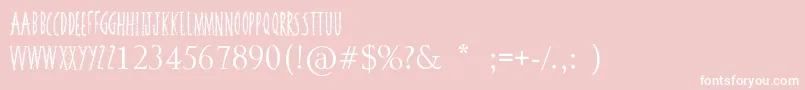 SquiggleyBrown Font – White Fonts on Pink Background