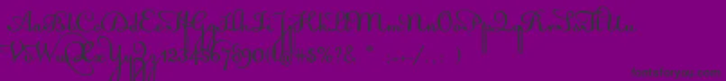 フォントAcquestScript – 紫の背景に黒い文字