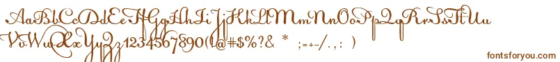 AcquestScript Font – Brown Fonts on White Background