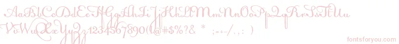 AcquestScript Font – Pink Fonts on White Background