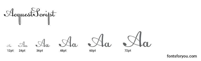 AcquestScript Font Sizes