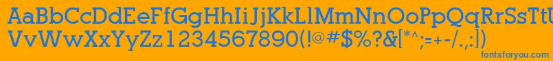 OptasiaSsiBold Font – Blue Fonts on Orange Background