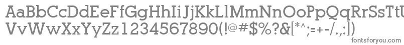 フォントOptasiaSsiBold – 白い背景に灰色の文字