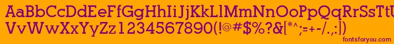 OptasiaSsiBold Font – Purple Fonts on Orange Background