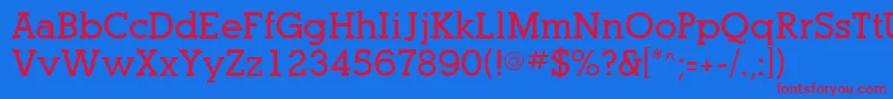 OptasiaSsiBold Font – Red Fonts on Blue Background