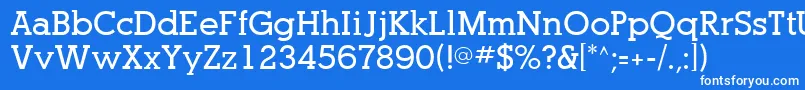 Шрифт OptasiaSsiBold – белые шрифты на синем фоне